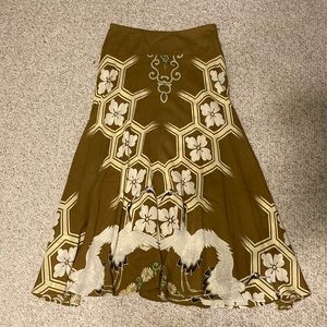 Harari Long Silk Skirt XS